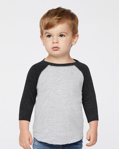 Rabbit Skins Toddler Baseball Fine Jersey Three-Quarter Sleeve Tee 3330 Rabbit Skins Toddler Baseball Fine Jersey Three-Quarter Sleeve Tee 3330