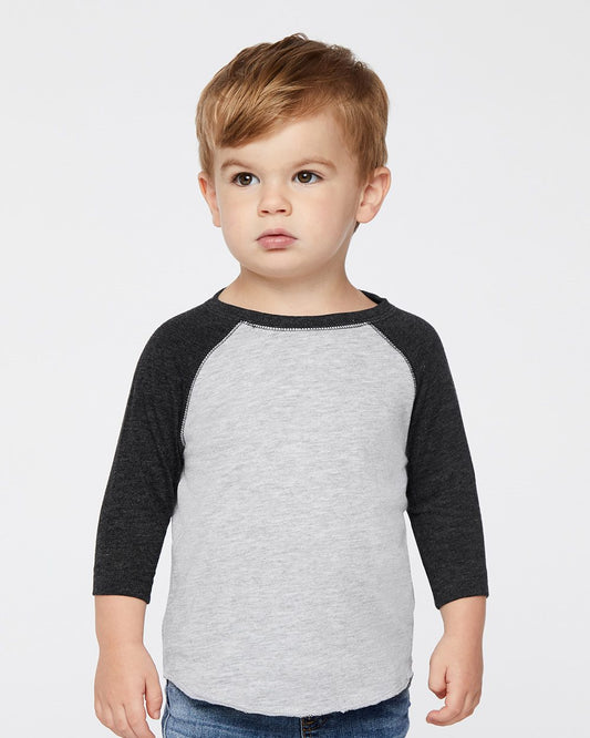 Rabbit Skins Toddler Baseball Fine Jersey Three-Quarter Sleeve Tee 3330