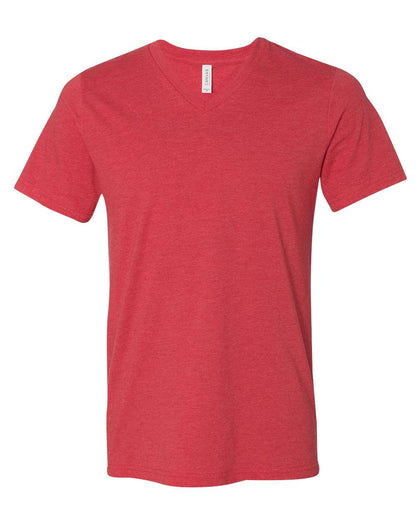 BELLA + CANVAS Heather CVC V-Neck Tee 3005CVC #color_Heather Red