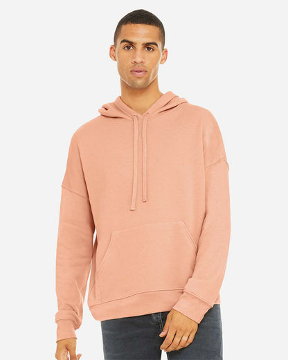 BELLA + CANVAS Unisex Sponge Fleece Drop Shoulder Hoodie Sweatshirt 3729 #colormdl_Peach