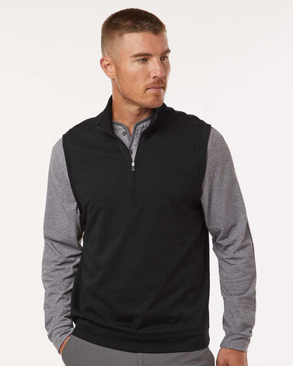 Adidas Men's Club Quarter-Zip Vest A599 #colormdl_Black