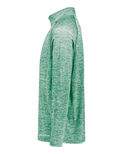 Holloway Men's Electrify CoolCore® Quarter-Zip Pullover 222574 #color_Kelly Heather