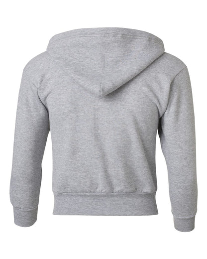 Hanes Youth EcoSmart® Full-Zip Hooded Sweatshirt P480 #color_Light Steel