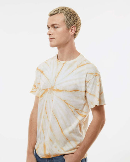 Dyenomite Cyclone Pinwheel Tie-Dyed T-Shirt 200CY #colormdl_Honey