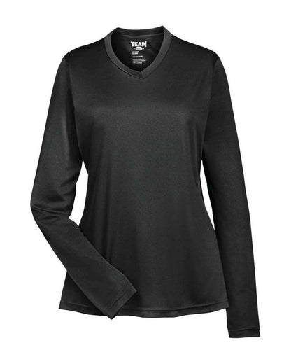 Team 365 Women's Zone Performance Long Sleeve T-Shirt TT11WL #color_Black