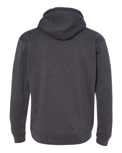 J. America Men's Cosmic Fleece Hooded Sweatshirt 8613 #color_Onyx Fleck