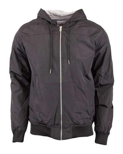 Shaka Wear Unisex Windbreaker Jacket SHWBJ #color_Black