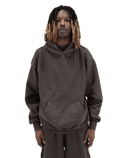 Shaka Wear Men's Los Angeles Garment-Dyed Hooded Sweatshirt SHGDH #colormdl_Shadow