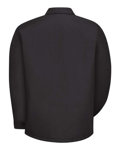 Red Kap Men's Tall Perma-Lined Panel Jacket JT50T #color_Black