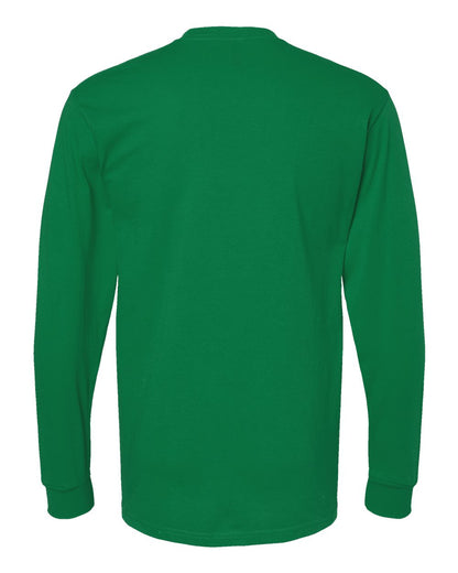 M&O Unisex Gold Soft Touch Long Sleeve T-Shirt 4820 #color_Fine Kelly Green
