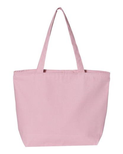 Q-Tees 25L Zippered Tote Q611 #color_Light Pink