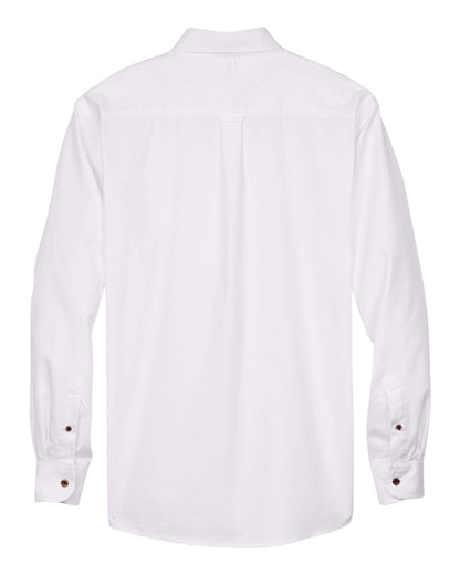 Harriton Men's Tall Easy Blend™ Twill Dress Shirt M500T #color_White