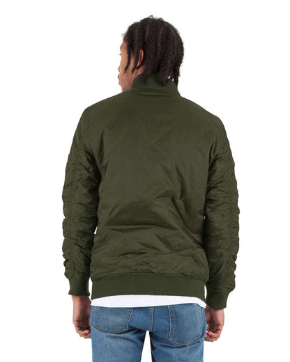 Shaka Wear Unisex Bomber Jacket SHBJ #colormdl_Olive
