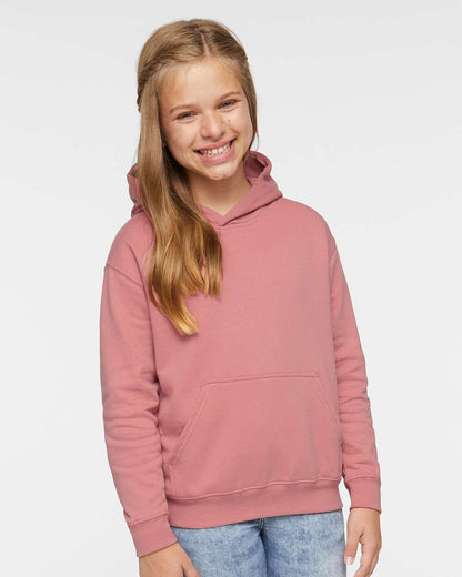 LAT Youth Fleece Hoodie Sweatshirt 2296 #colormdl_Mauvelous