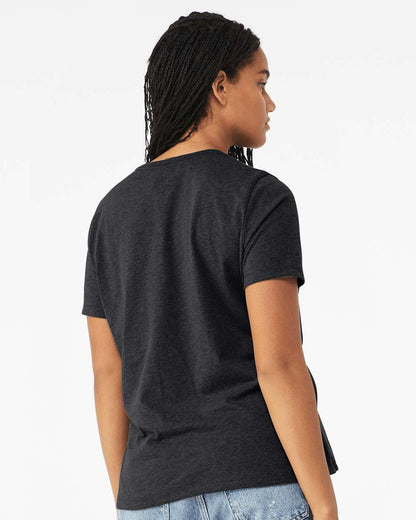 BELLA + CANVAS Women’s Relaxed Fit Triblend Tee 6413 #colormdl_Solid Dark Grey Triblend