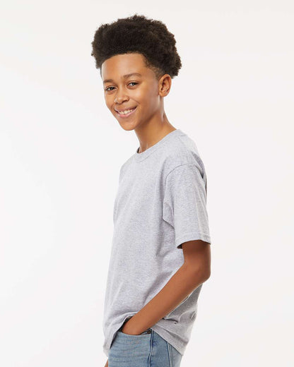 M&O Youth Gold Soft Touch T-Shirt 4850 #colormdl_Athletic Grey