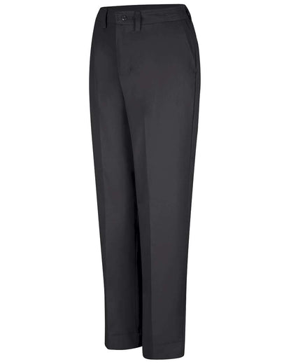 Red Kap Women's Extended Sizes Elastic Insert Work Pants PT61EXT #color_Black - Unhemmed