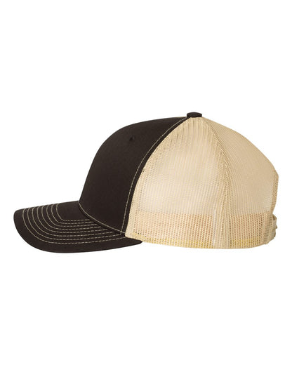 Richardson Snapback Trucker Cap 112 #color_Black/ Vegas Gold