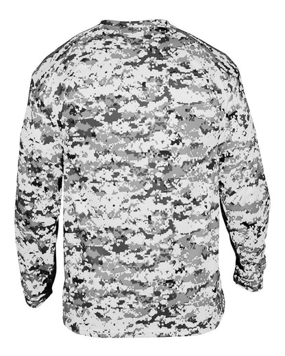 Badger Youth Digital Camo Long Sleeve T-Shirt 2184 #color_White Digital