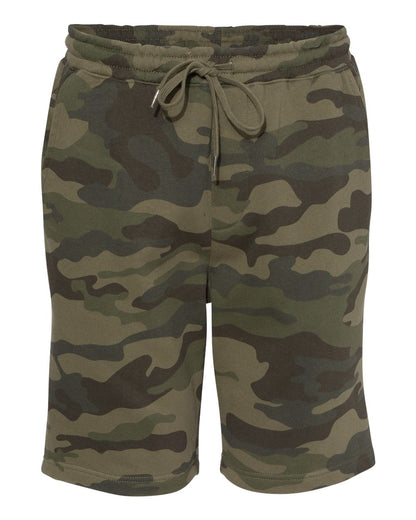 Independent Trading Co. Men's Midweight Fleece Shorts IND20SRT #color_Forest Camo