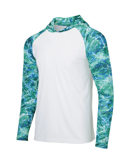 Paragon Men's Biloxi Performance Colorblocked Hooded Sweatshirt 241 #color_Seafoam