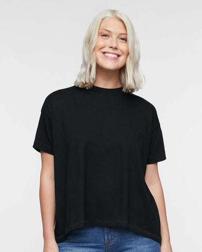 LAT Women's Hi-Lo Tee 3519 #colormdl_Black