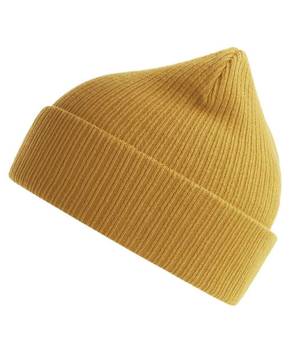 Atlantis Headwear Sustainable Cuffed Beanie NELSON #color_Mustard Yellow