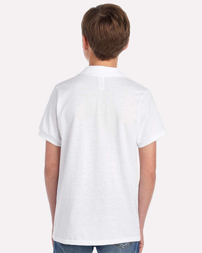 JERZEES Youth Dri-Power® Polo 437K #colormdl_White