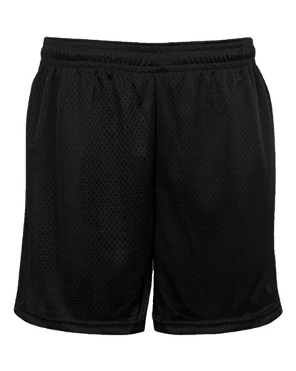 Badger Unisex Tricot Mesh 5" Shorts 7225 #color_Black