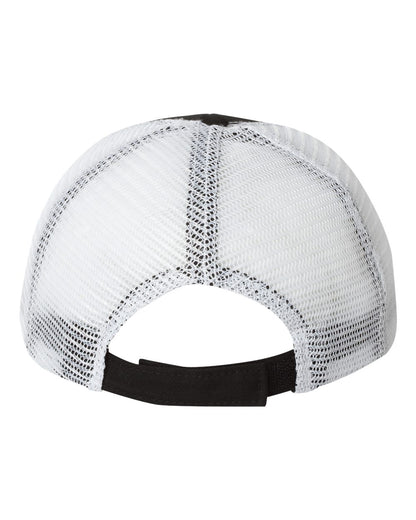 Valucap Bio-Washed Trucker Cap AH80 #color_Black/ White
