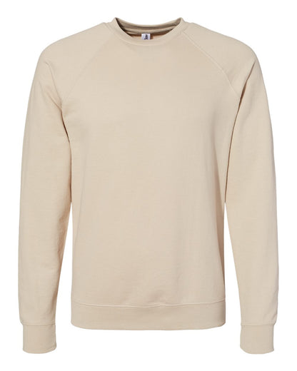 Independent Trading Co. Unisex Icon Lightweight Loopback Terry Crewneck Sweatshirt SS1000C #color_Sand