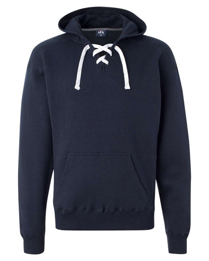 J. America Men's Sport Lace Hooded Sweatshirt 8830 #color_Navy