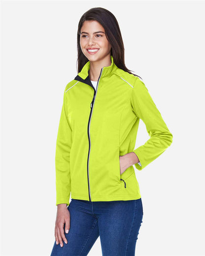 CORE365 Women's Techno Lite Three-Layer Knit Tech-Shell CE708W #colormdl_Safety Yellow