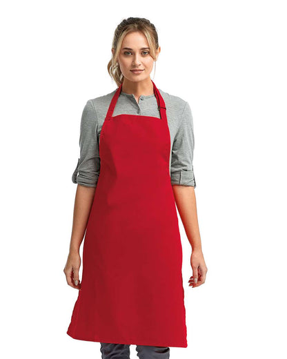 Artisan Collection by Reprime Recycled Bib Apron RP150 #colormdl_Red