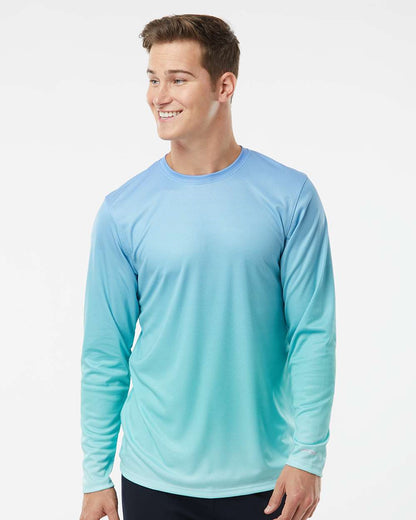 Paragon Unisex Barbados Performance Pin Dot Long Sleeve T-Shirt 225 #colormdl_Blue Mist/ Light Teal