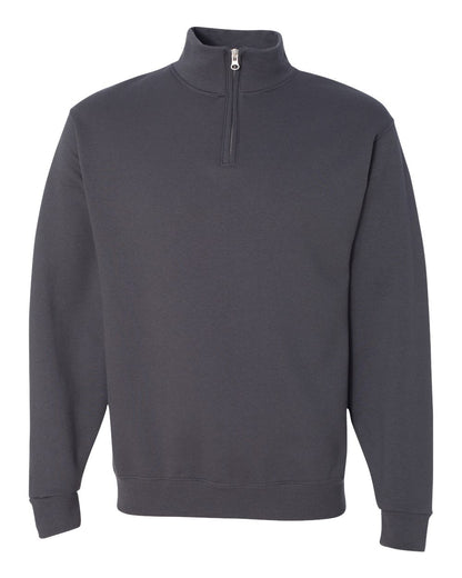 JERZEES Unisex Nublend® Cadet Collar Quarter-Zip Sweatshirt 995MR #color_Charcoal Grey