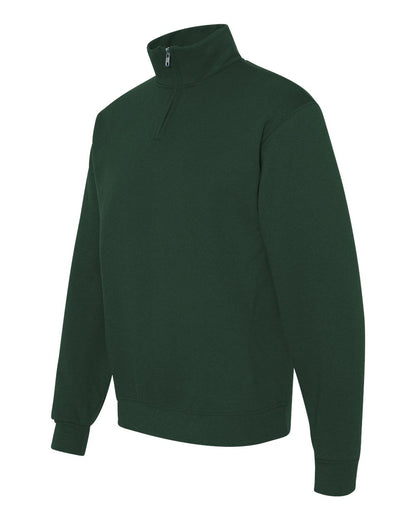 JERZEES Unisex Nublend® Cadet Collar Quarter-Zip Sweatshirt 995MR #color_Forest Green