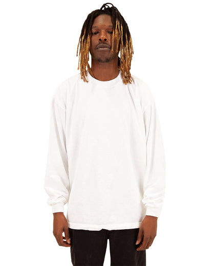 Shaka Wear Men's Garment-Dyed Long Sleeve T-Shirt SHGDLS #colormdl_White
