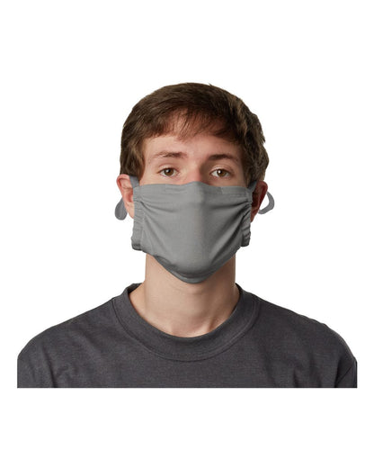 Hanes 2-Ply Cotton Pocket Face Mask MKPKCR #color_Concrete Grey