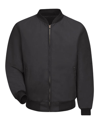 Red Kap Men's Solid Team Jacket JT38 #color_Black