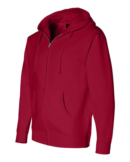 Independent Trading Co. Heavyweight Full-Zip Hooded Sweatshirt IND4000Z #color_Red