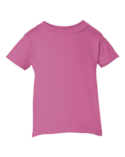 Rabbit Skins Infant Cotton Jersey Tee 3401 #color_Raspberry