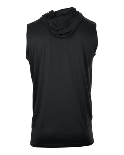 Badger Men's B-Core Sleeveless Hooded T-Shirt 4108 #color_Black