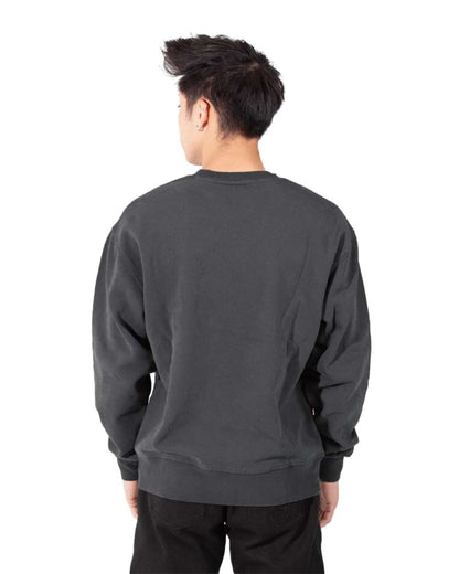 Shaka Wear Men's Los Angeles Garment-Dyed Crewneck Sweatshirt SHGFC #colormdl_Shadow