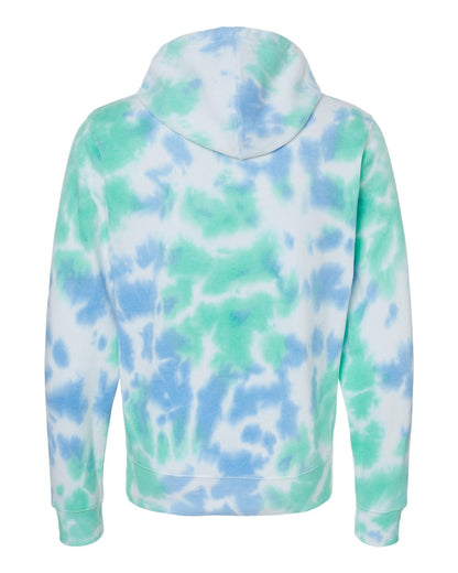 J. America Men's Tie-Dyed Fleece Hooded Sweatshirt 8861 #color_Lagoon Tie Dye