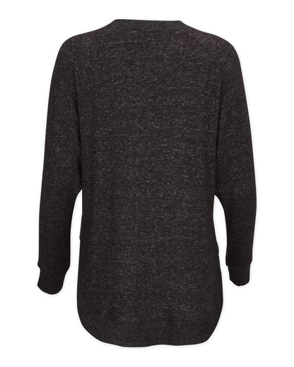 Boxercraft Women's Cuddle Oversize Pullover Sweater BW1102 #color_Black Heather
