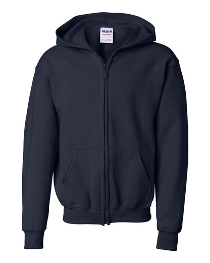 Gildan Youth Heavy Blend™ Full-Zip Hooded Sweatshirt 18600B #color_Navy