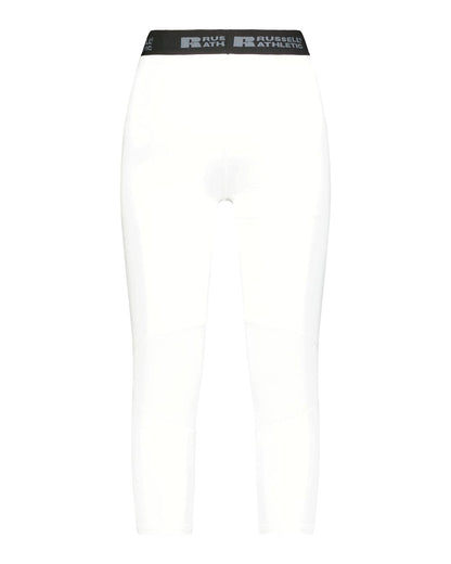 Russell Athletic Unisex CoolCore® Compression Tights R23CPM #color_White