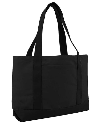 Liberty Bags Leeward Boater Tote 8869 #color_Black/ Black