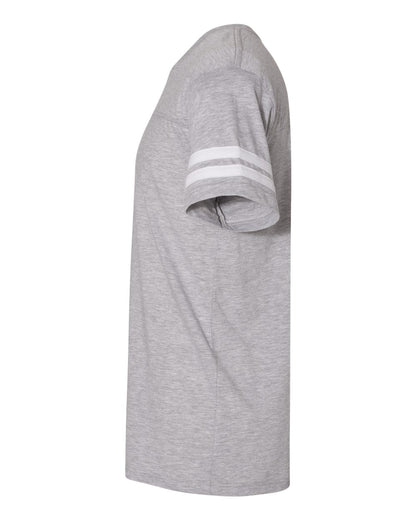 LAT Men's Football Fine Jersey Tee 6937 #color_Vintage Heather/ White